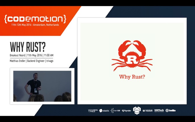 Me speaking at Codemotion, 2016
